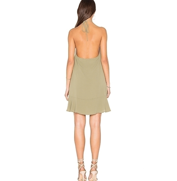 NWT The Fifth Label Green Khaki Halter Dress - Picture 3 of 9